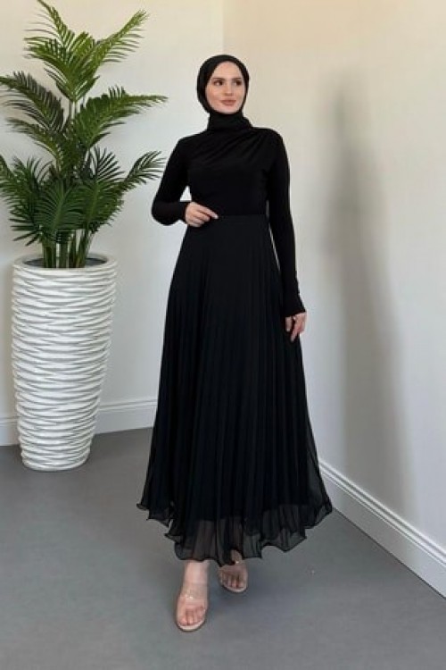  Rİva Sifon pliseli etek takım