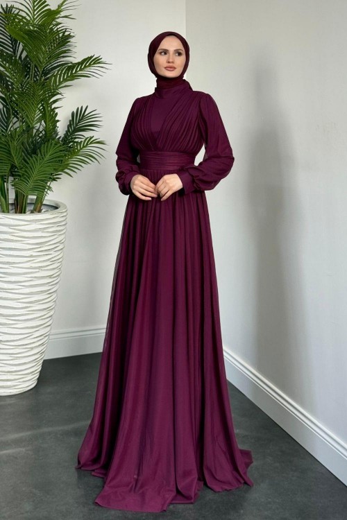 Alessi Beli Drapeli Tül Abiye Mürdüm