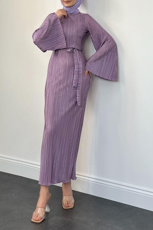 Alya İspanyol Kol Elbise Lila