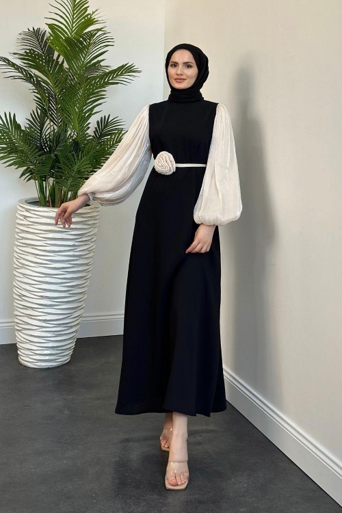 Andreina Gül Tokalı Elbise Bej