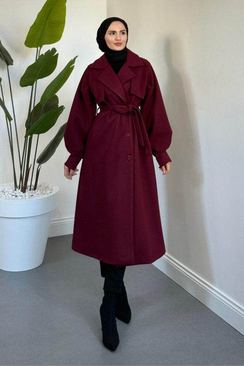 Areson Cepkenli  Astarlı Kaban Bordo