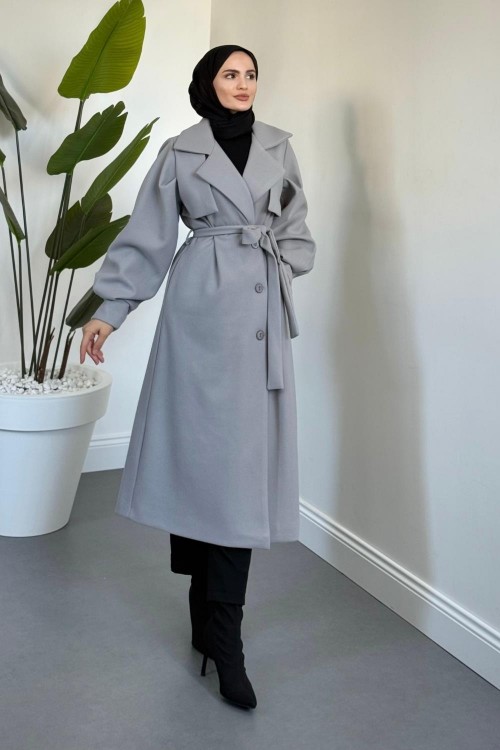 Areson Cepkenli  Astarlı Kaban Gri