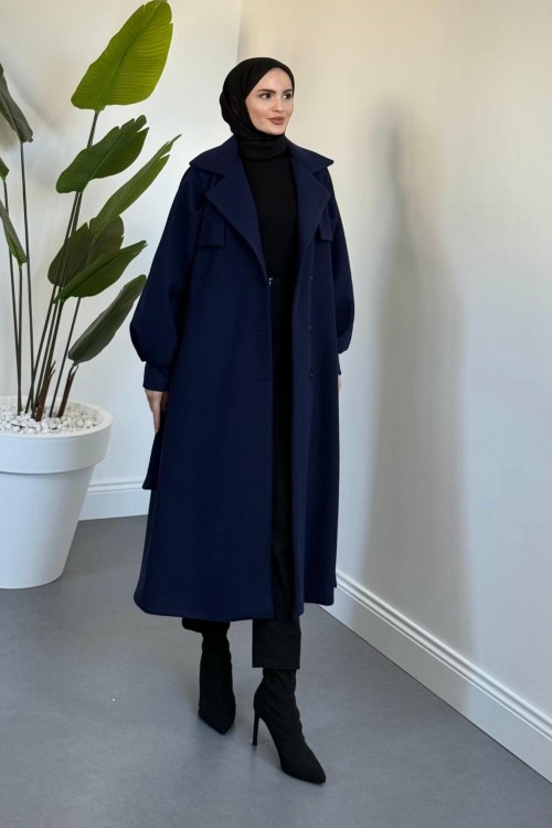 Areson Cepkenli  Astarlı Kaban Lacivert