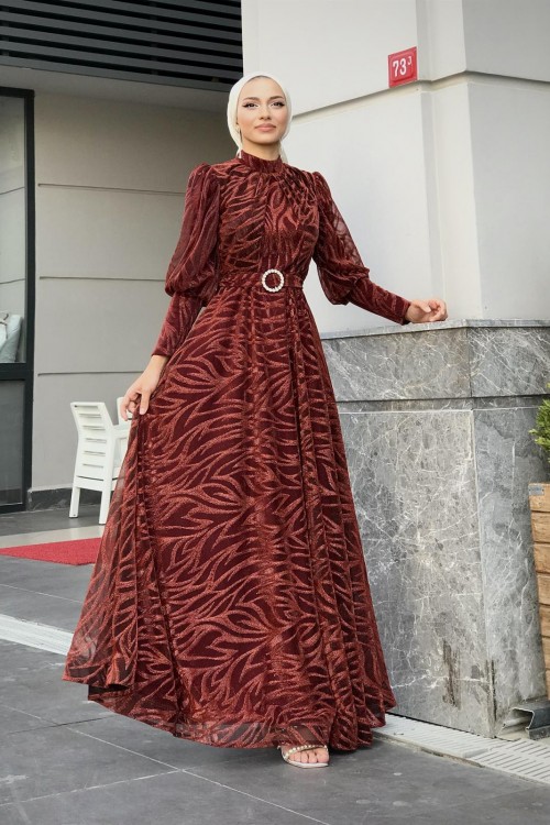 Asena Karpuz Kol Abiye Kiremit 