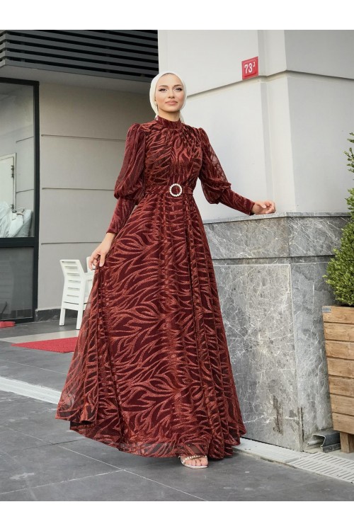 Asena Karpuz Kol Abiye Kiremit 