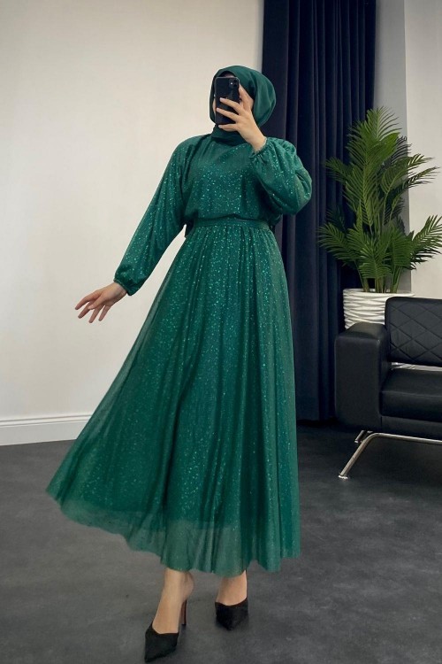 Asila Simli Abiye Zümrüt