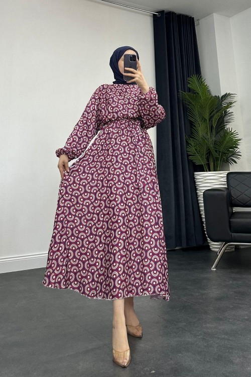 Atina Saten Elbise Pembe