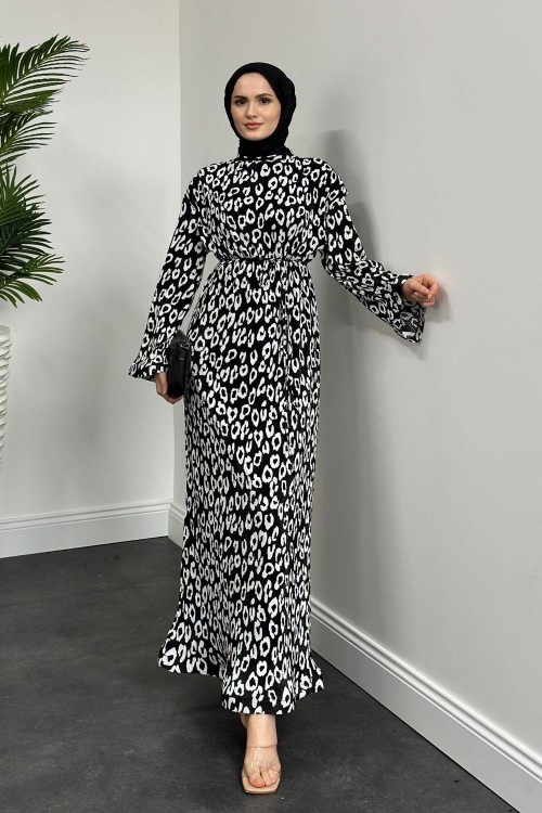 Ayende Elbise Beyaz Zebra