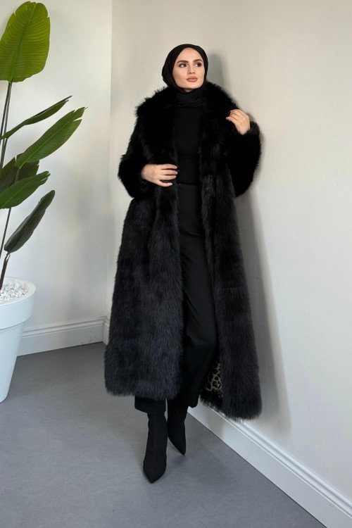 Bahr İçi Astarlı Kürk Siyah