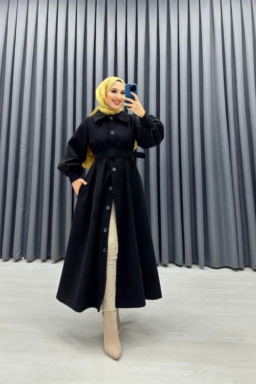 Besen Kemerli Kaban Siyah