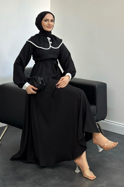 Çalıkuşu Elbise Siyah