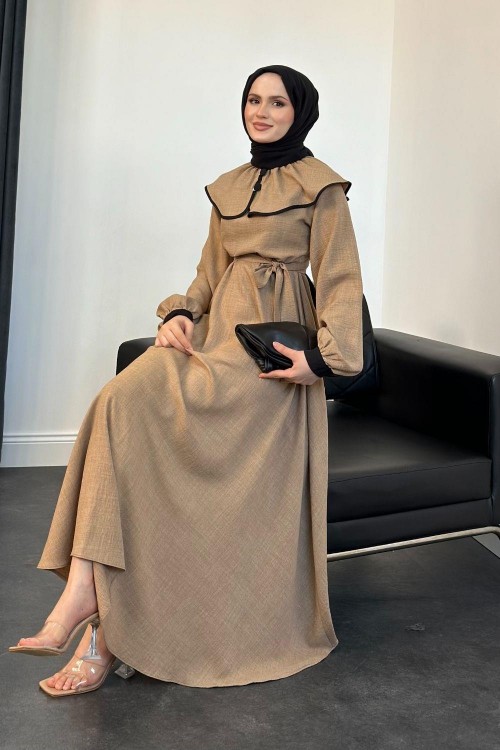 Çalıkuşu Elbise Sütlü Kahve