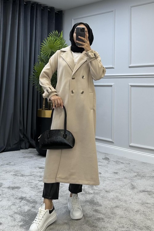 Cara Kolu Kemerli Kaban Bej