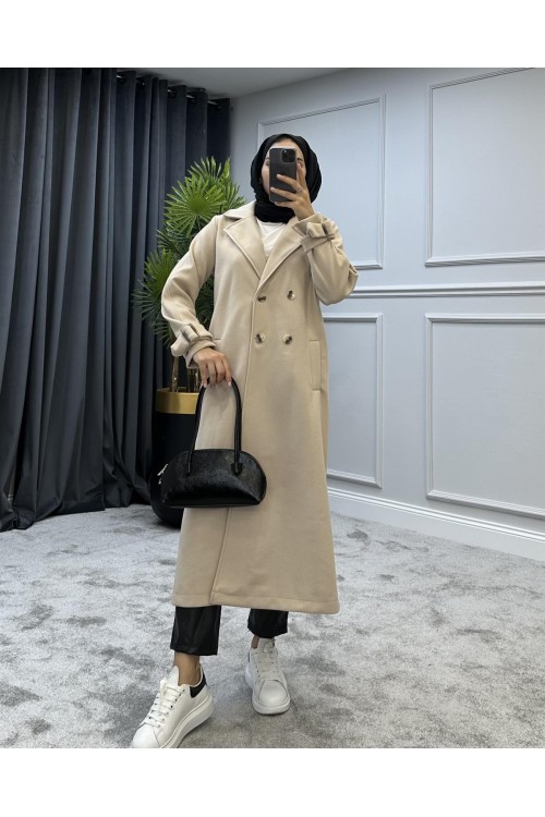 Cara Kolu Kemerli Kaban Bej