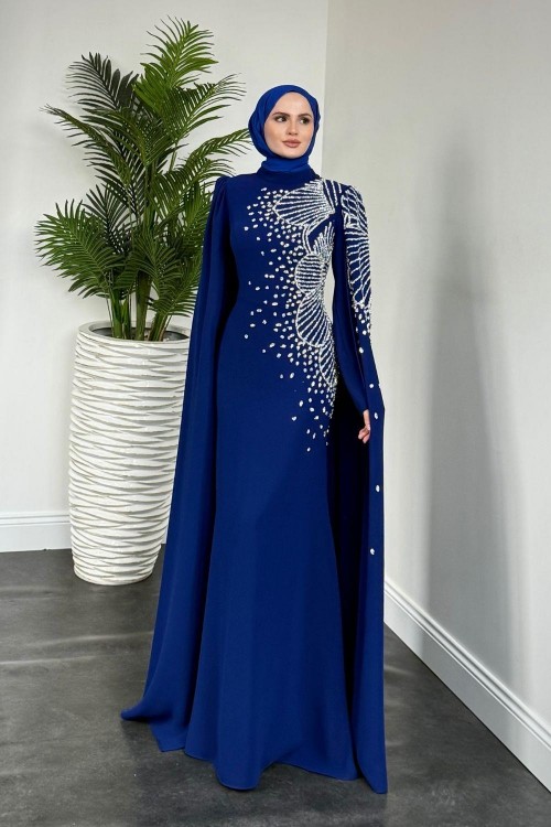 Carla Yandan Taşlı Abiye Sax