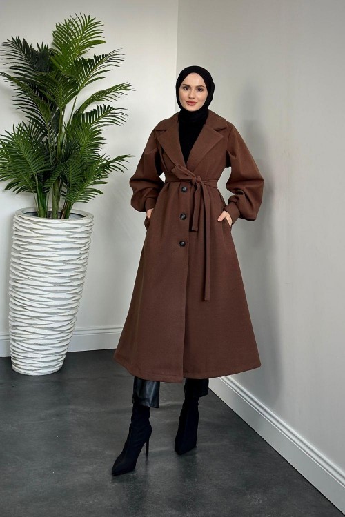 Catherina Kaşe Kaban Kahverengi