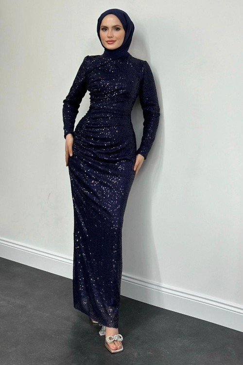 Charles Büzgülü Payet Balık Abiye Lacivert