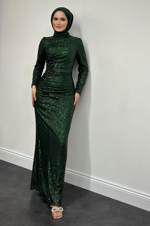 Charles Büzgülü Payet Balık Abiye Zümrüt