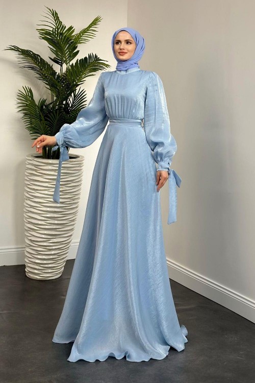 Clantha Kollları Bağcıklı Abiye Bebe Mavisi