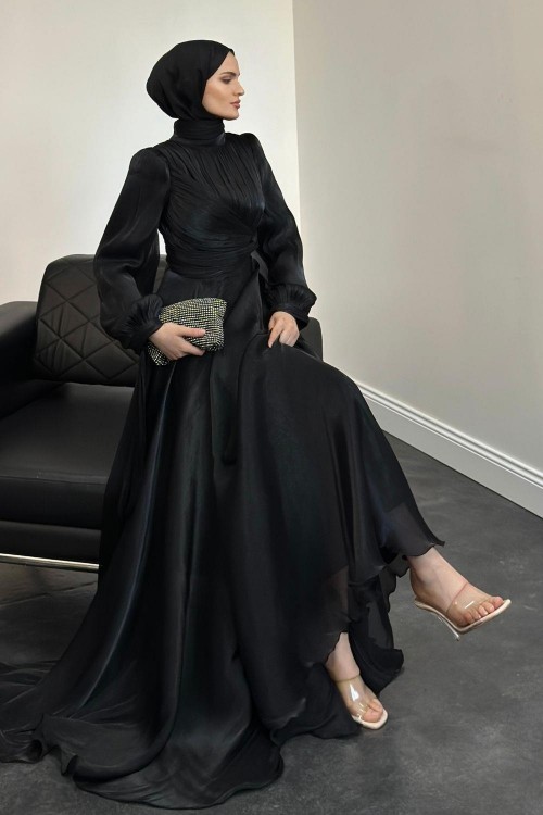 Clemente Yandan Dolama Jan Jan Abiye Siyah