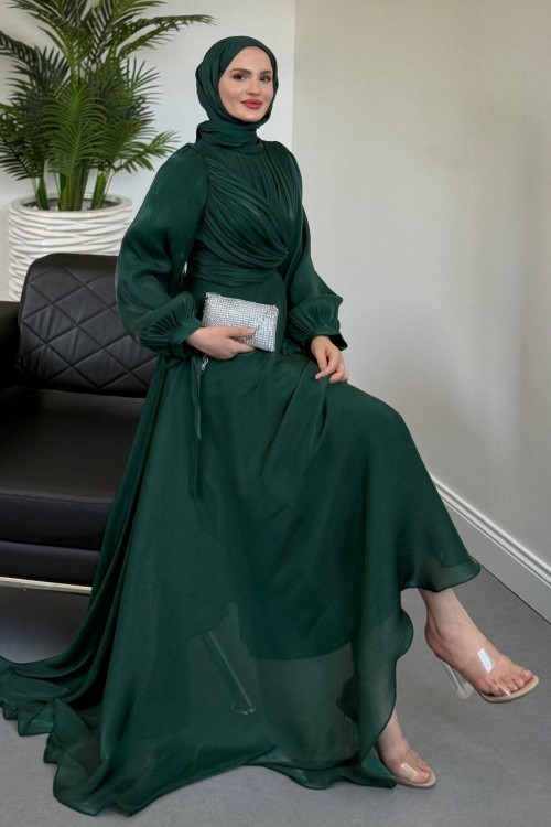 Clemente Yandan Dolama Jan Jan Abiye Zümrüt Yeşili