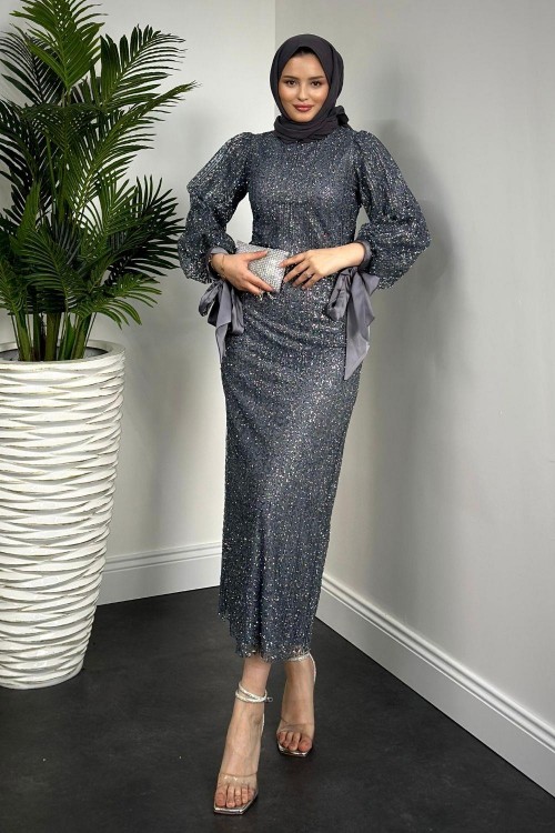 Didem Simli Kalem Abiye Füme