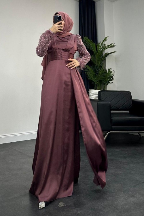 Doğa Saten Abiye Gül Kurusu