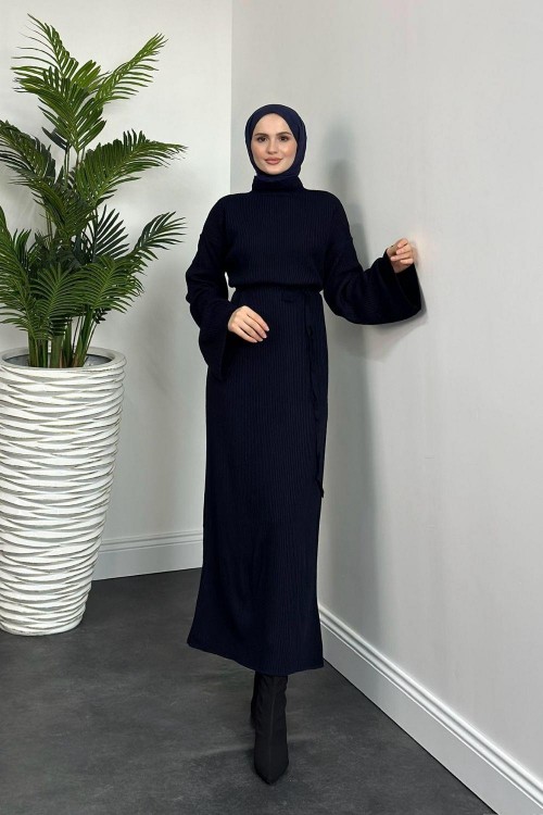 Dora Triko Elbise Lacivert