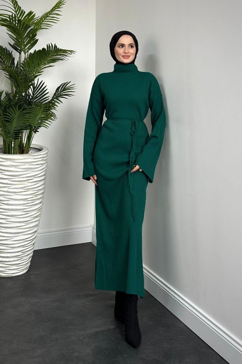 Dora Triko Elbise Zümrüt