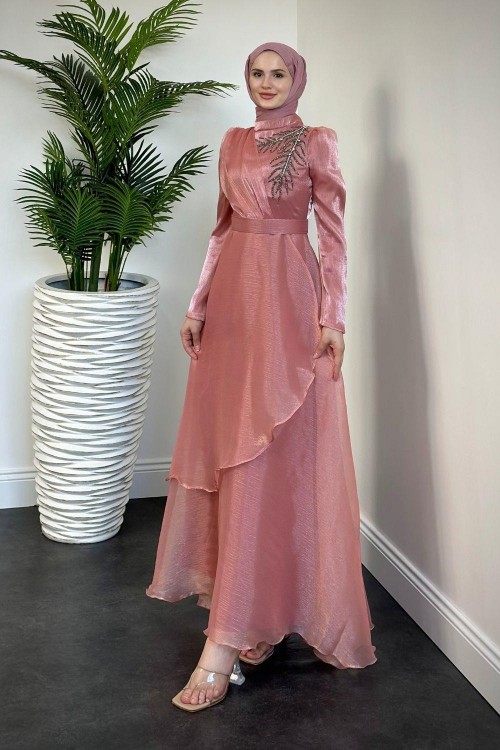 Ervah Taş Detay Abiye Pudra