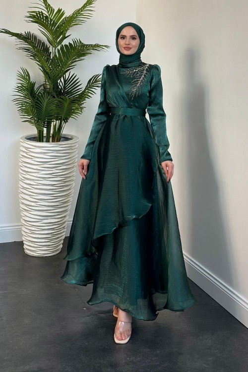 Ervah Taş Detay Abiye Zümrüt