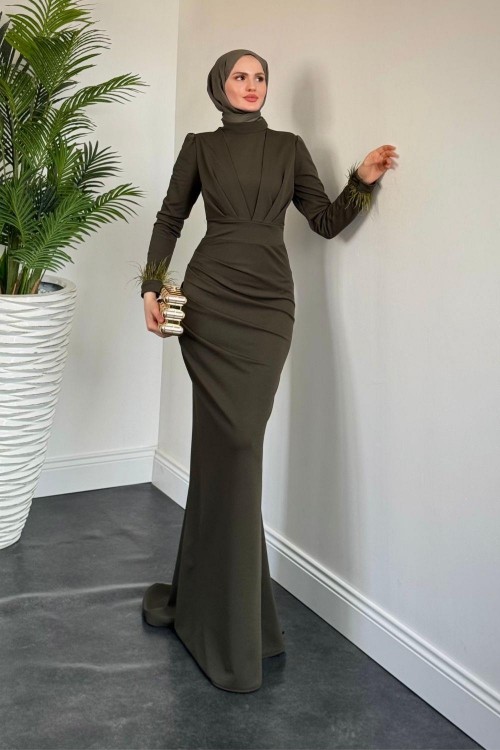 Estella Kuyruklu Balık Abiye Haki