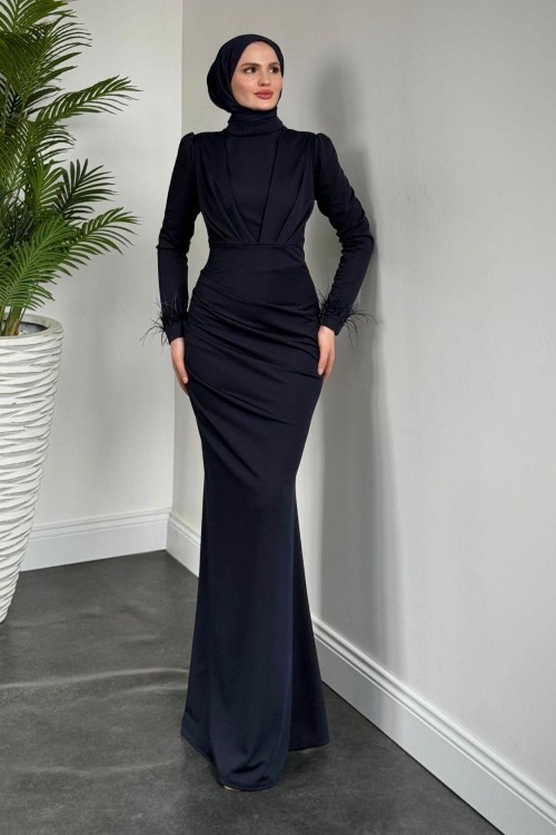 Estella Kuyruklu Balık Abiye Lacivert