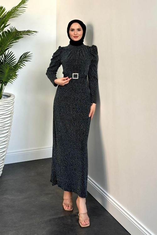 Federica Taşlı Karpuz Kol Abiye Füme