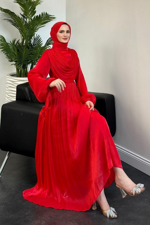 Ferimah Degaje Yaka Janjan Abiye Kırmızı