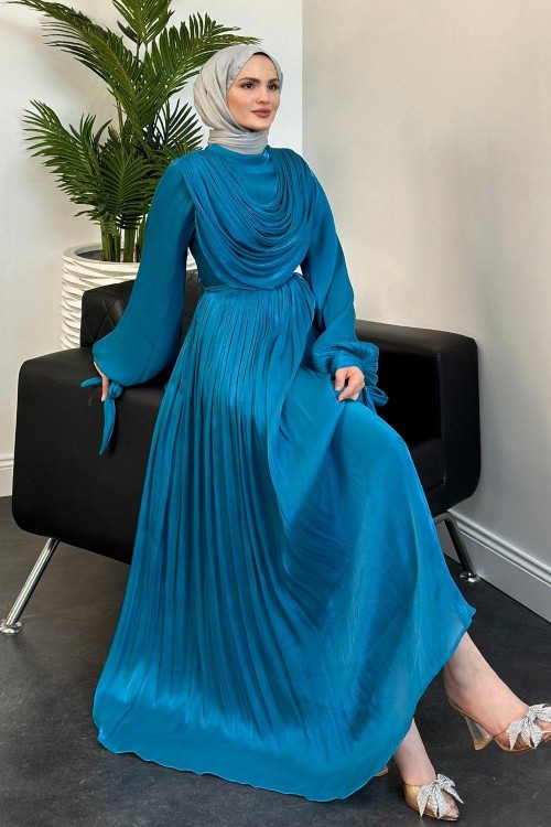 Ferimah Degaje Yaka Janjan Abiye Turkuaz