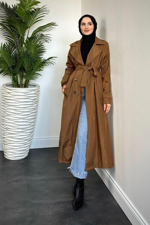 Gianni Astarlı Aporetli Trençkot Taba