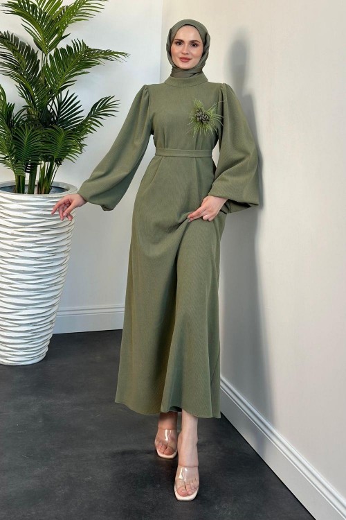 Herbert Gül Detay Elbise Mint(gülsüzdür)