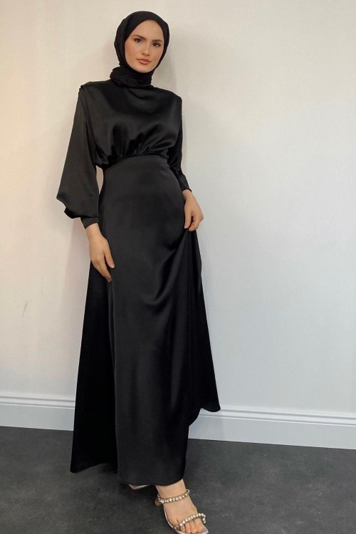 Holly Saten Abiye Siyah