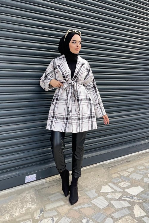 İnce Ekose Kap Ekru