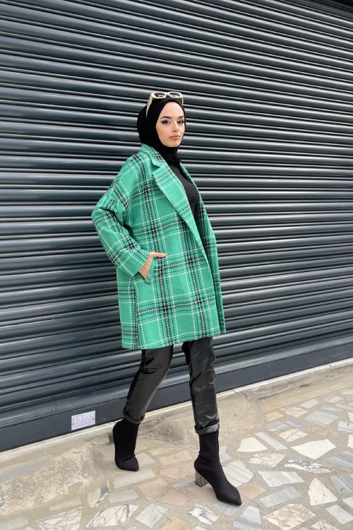 İnce Ekose Kap Yeşil