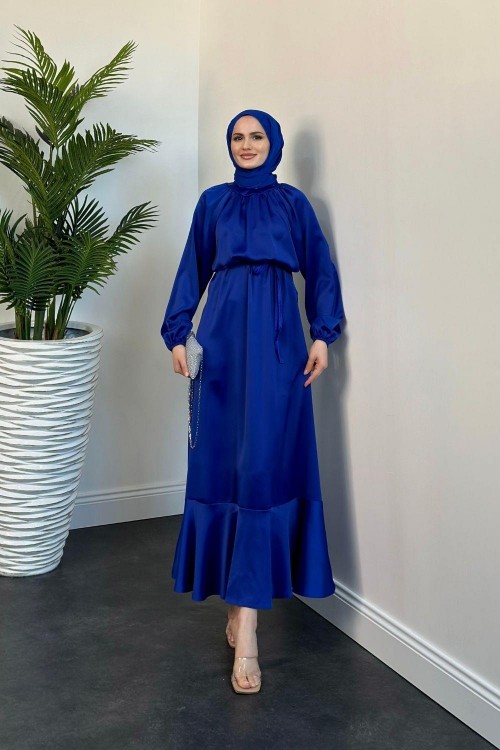 Jahan Altı Volan Saten Abiye Sax