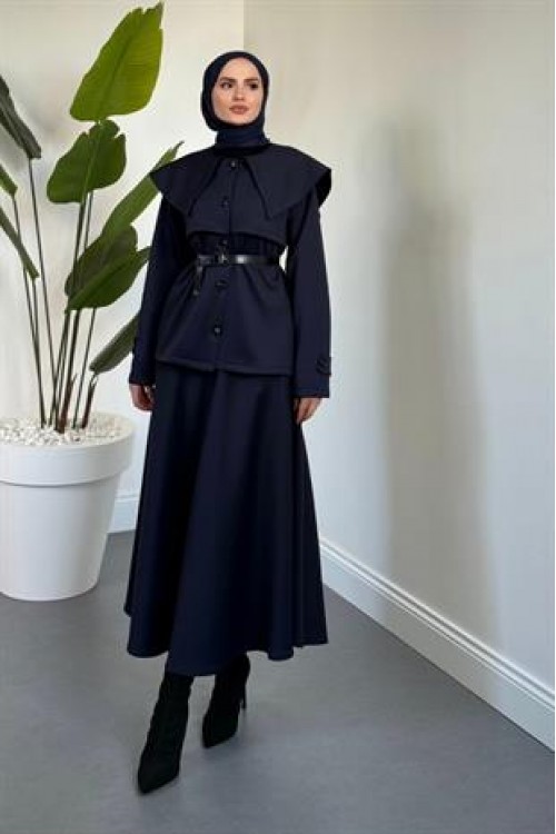 Jose Kemerli Etekli Takım Lacivert