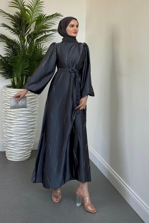 Kaitlyn Taşlı Abiye Füme