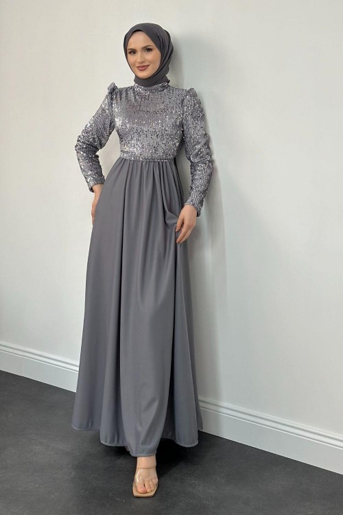 Karianne Pul Payet Abiye Gri