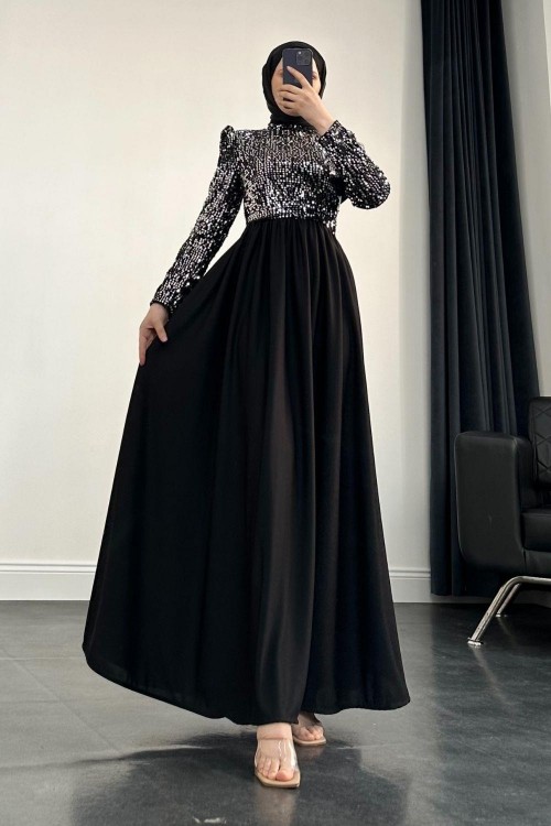 Karianne Pul Payet Abiye Siyah