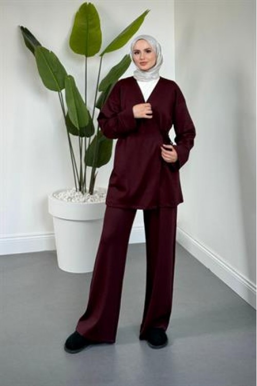 Küba Pamuklu Yandan Bağlamalı Takım Vişne Çürüğü