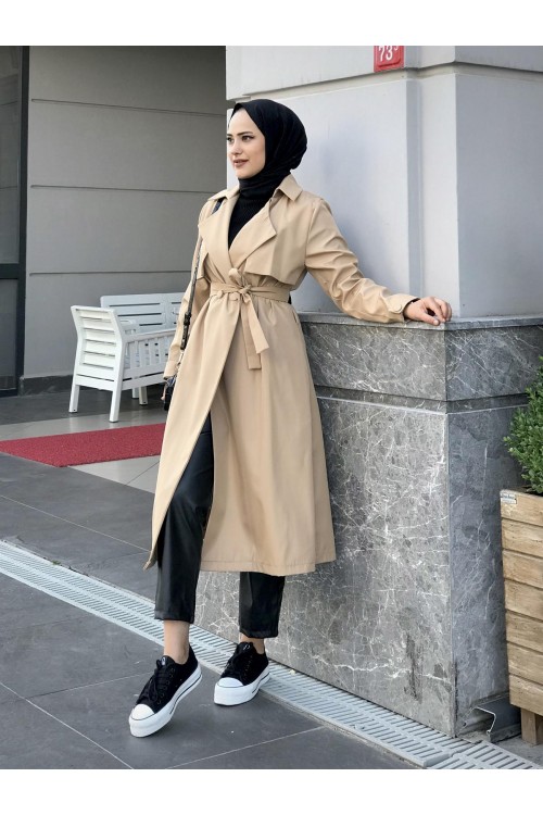 Laris Cepken Trençkot Krem