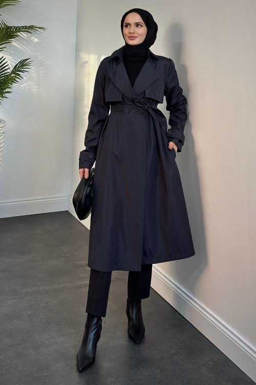 Laris Cepken Trençkot Lacivert