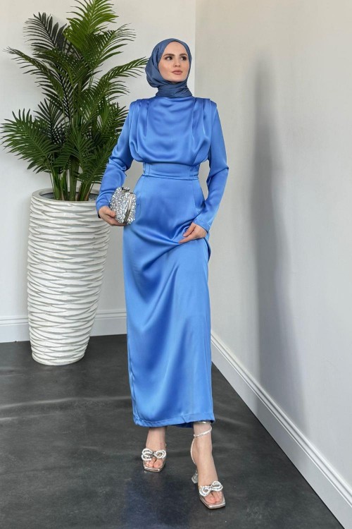 Lavia Kalem Elbise Mavi